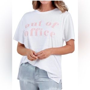 Mudpie | Bowen Graphic Tee | White & Pink